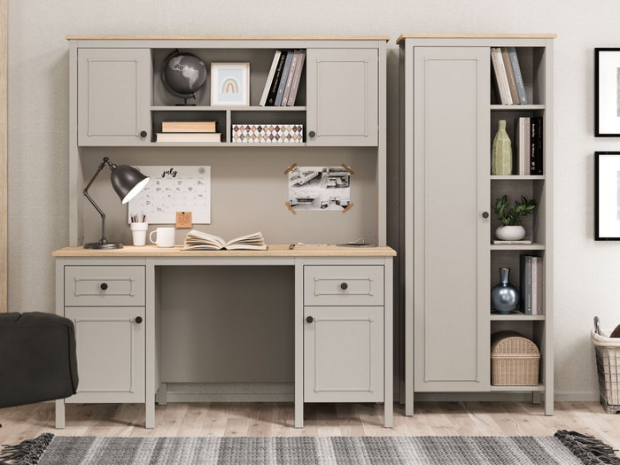 Hanah Home Unidad de Estudio Sento - Mm1.43.21.W1 Gris y Roble Hanah Home Unidad de Estudio Sento - Mm1.43.21.W1 Gris y Roble